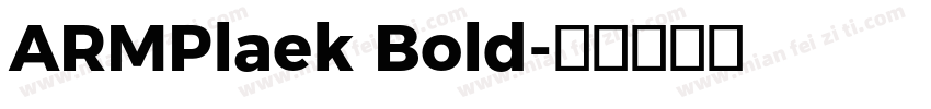 ARMPlaek Bold字体转换